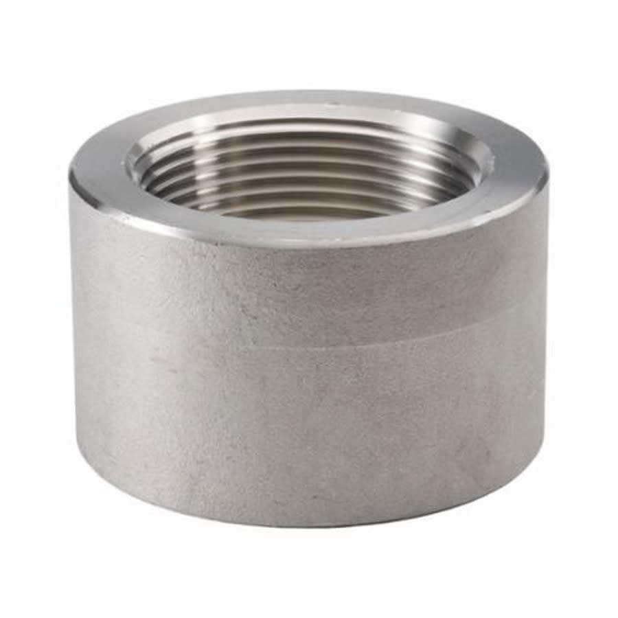 Half Coupling, 1-1/4 in, FNPT, 304/304L Stainless Steel, 3000 lb