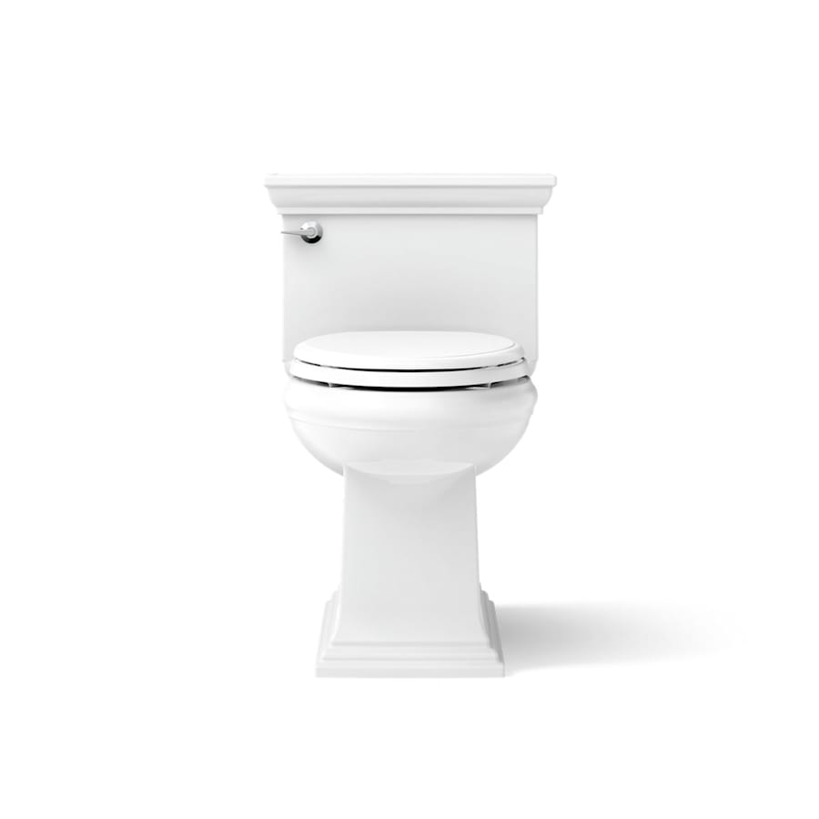 Memoirs 1.28 GPF Compact Elongated One-Piece Comfort Height Toilet with AquaPiston and Glenbury Quiet-Close Seat Included
