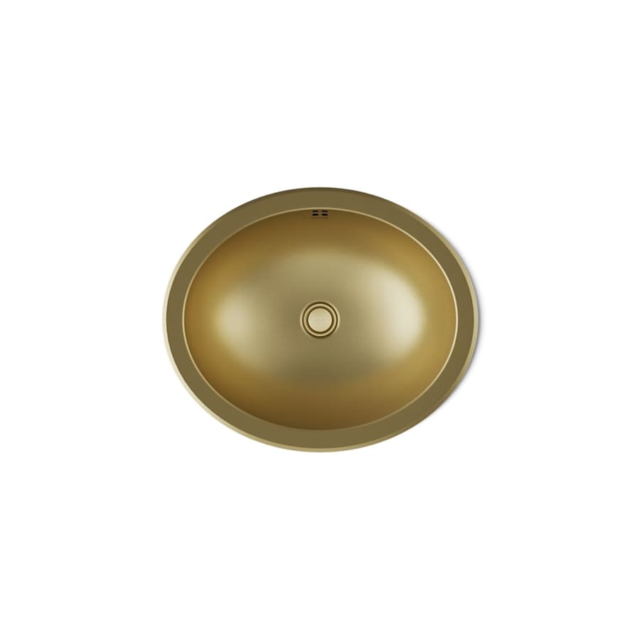 Bachata 16-11/16" Oval Stainless Steel Undermount Bathroom Sink with Overflow