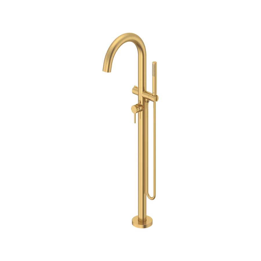 Floor Mounted Tub Filler with Built-In Diverter - Includes Hand Shower