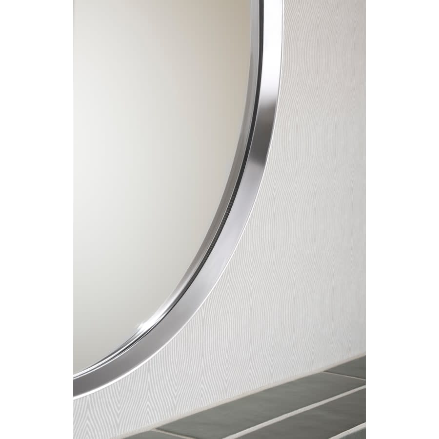 Essential 20-1/16" W x 40-1/16" H Modern Oval Framed Bathroom Wall Mirror