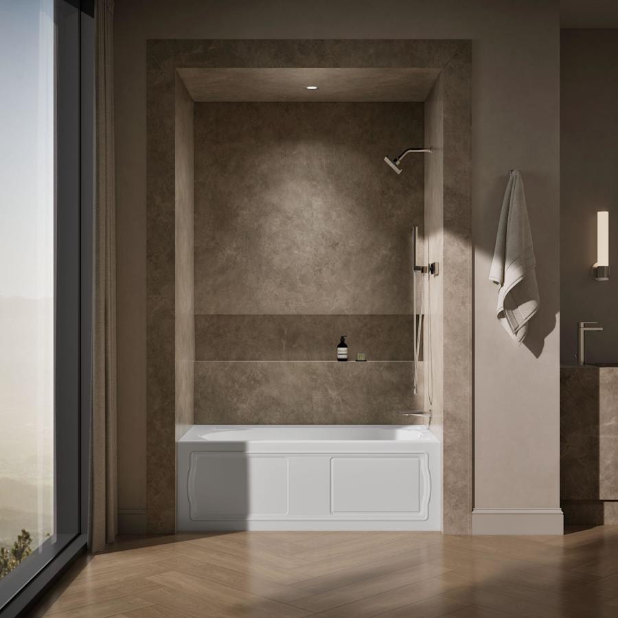 Devonshire Collection 60" Three Wall Alcove Soaking Bath Tub with Right Hand Drain