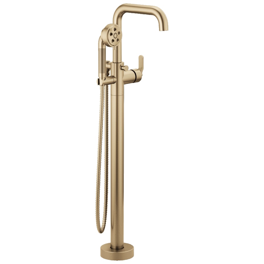 Litze Floor Mounted Tub Filler with Built-In Diverter and Hand Shower - Less Rough In