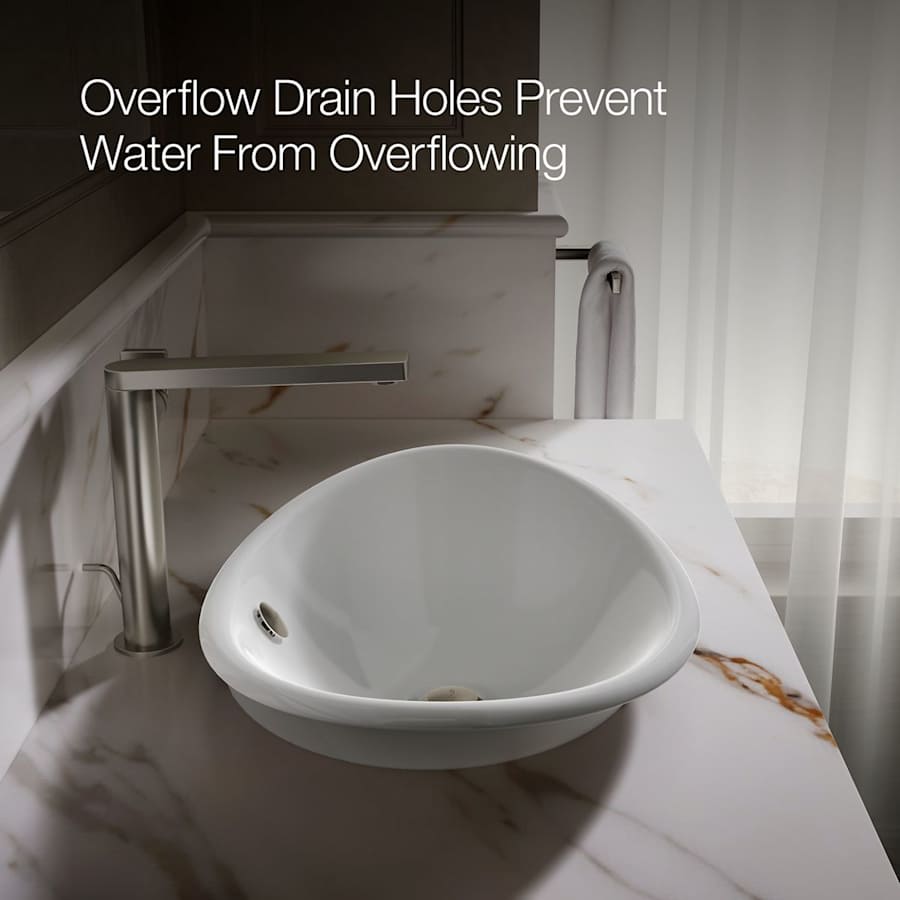 Iron Plains 20-3/4"L Enameled Cast Iron Wading Pool Oval Bathroom Sink with Overflow and White Painted Underside