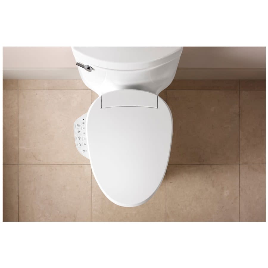 PureWash E590 Elongated Bidet Toilet Seat with Heated Seat, Self-Cleaning UV Technology, Adjustable Water Temperature, Warm-air Drying, and 2 Spray Options