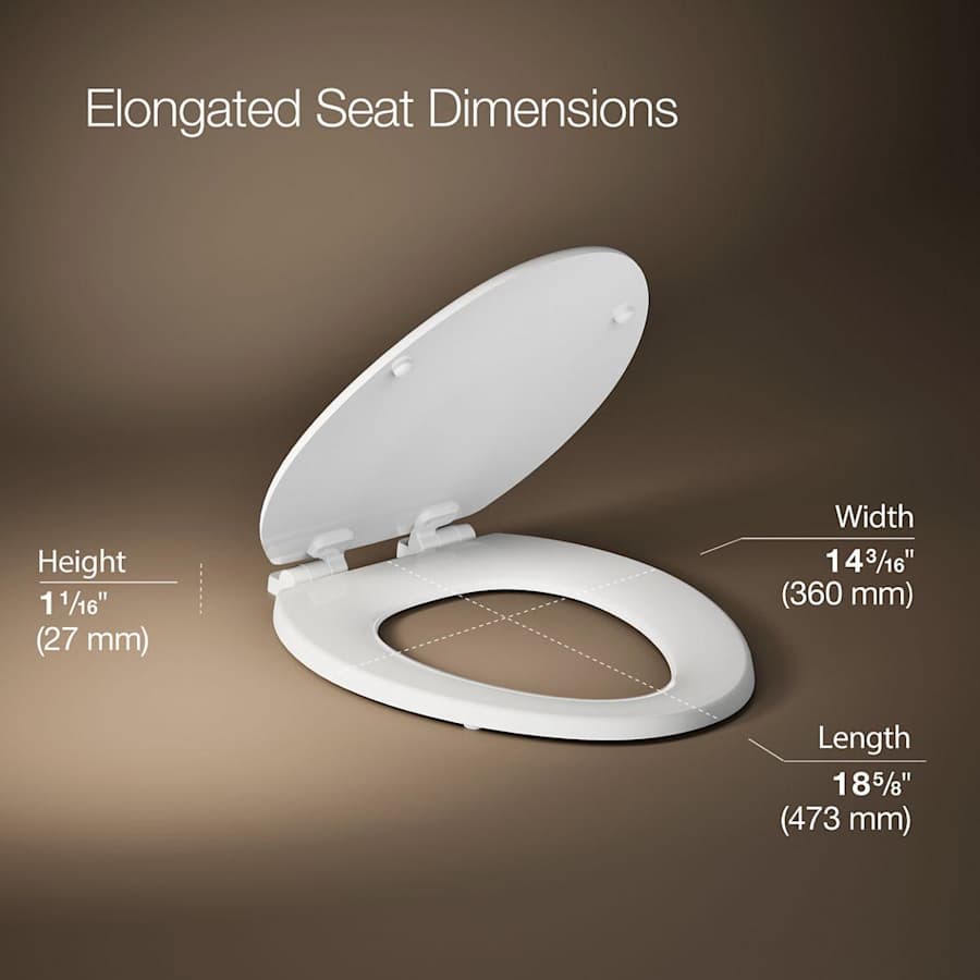 Stonewood Elongated Toilet Seat with Quiet-Close