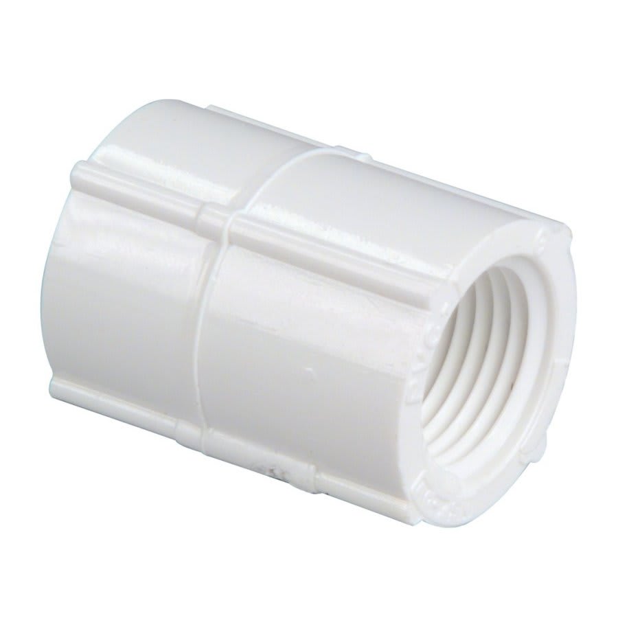 Coupling, 3/4 in, FNPT, SCH 40/STD, PVC