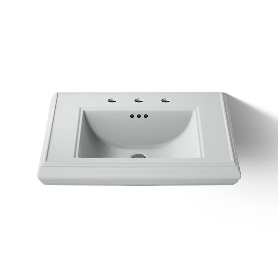 Memoirs Classic 27" Fireclay Pedestal Bathroom Sink with 3 Holes Drilled and Overflow