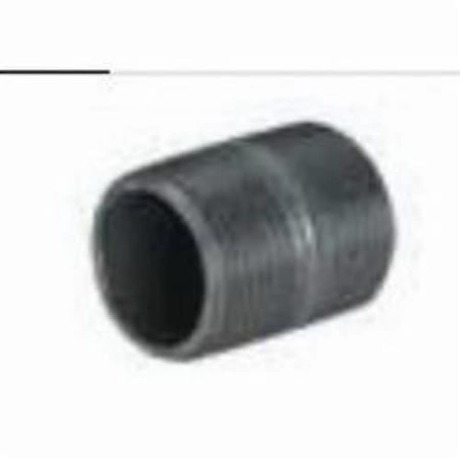 Nipple, 3/8 in, 2-1/2 in L, MNPT, Steel, Black, SCH 40/STD