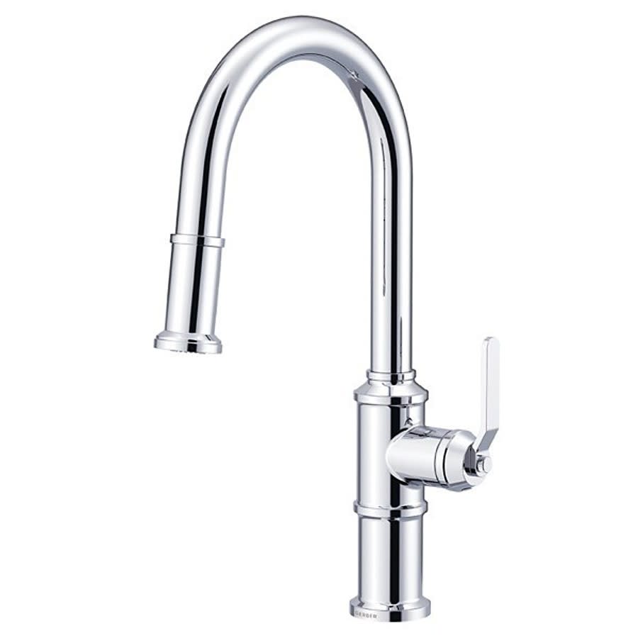 Kinzie® Kitchen Faucet, Deck Mount, ADA, 1 Lever Handle, 1-Hole, Polished Chrome