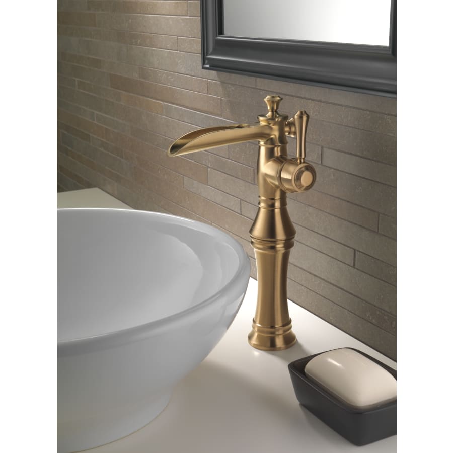 Cassidy Single Hole Waterfall Bathroom Vessel Faucet - Includes Lifetime Warranty - Less Drain Assembly