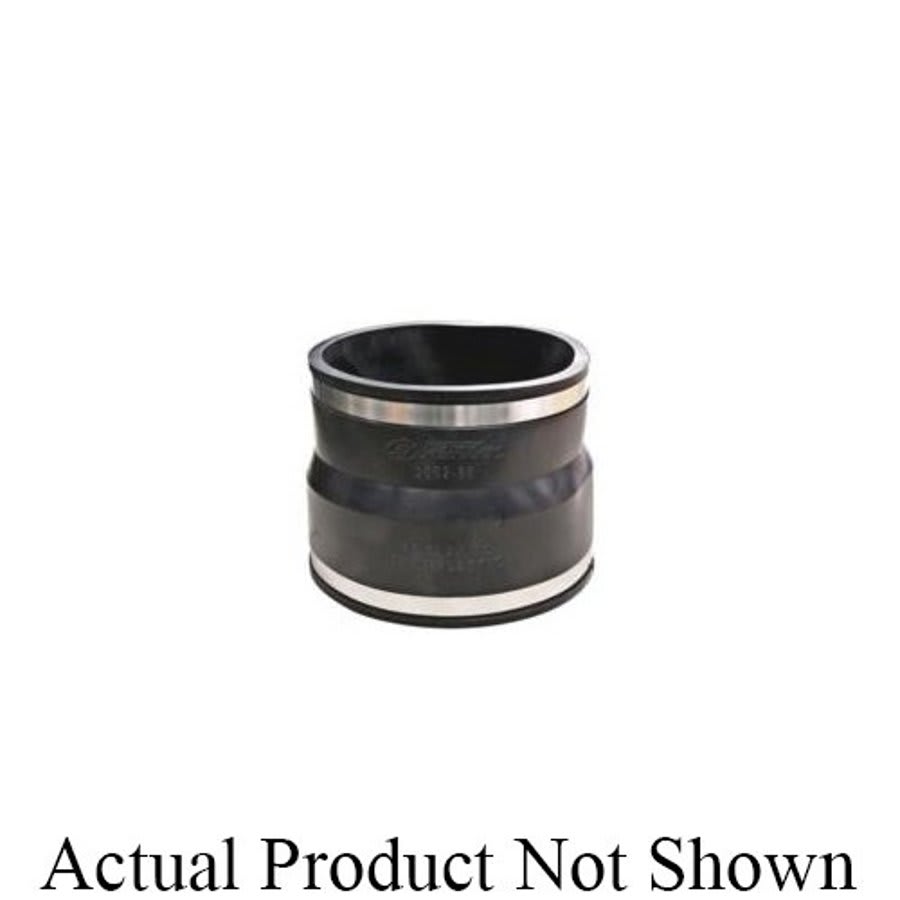 Transition Coupling, 8 in, West Coast Clay x Cast Iron/Plastic, Flexible PVC