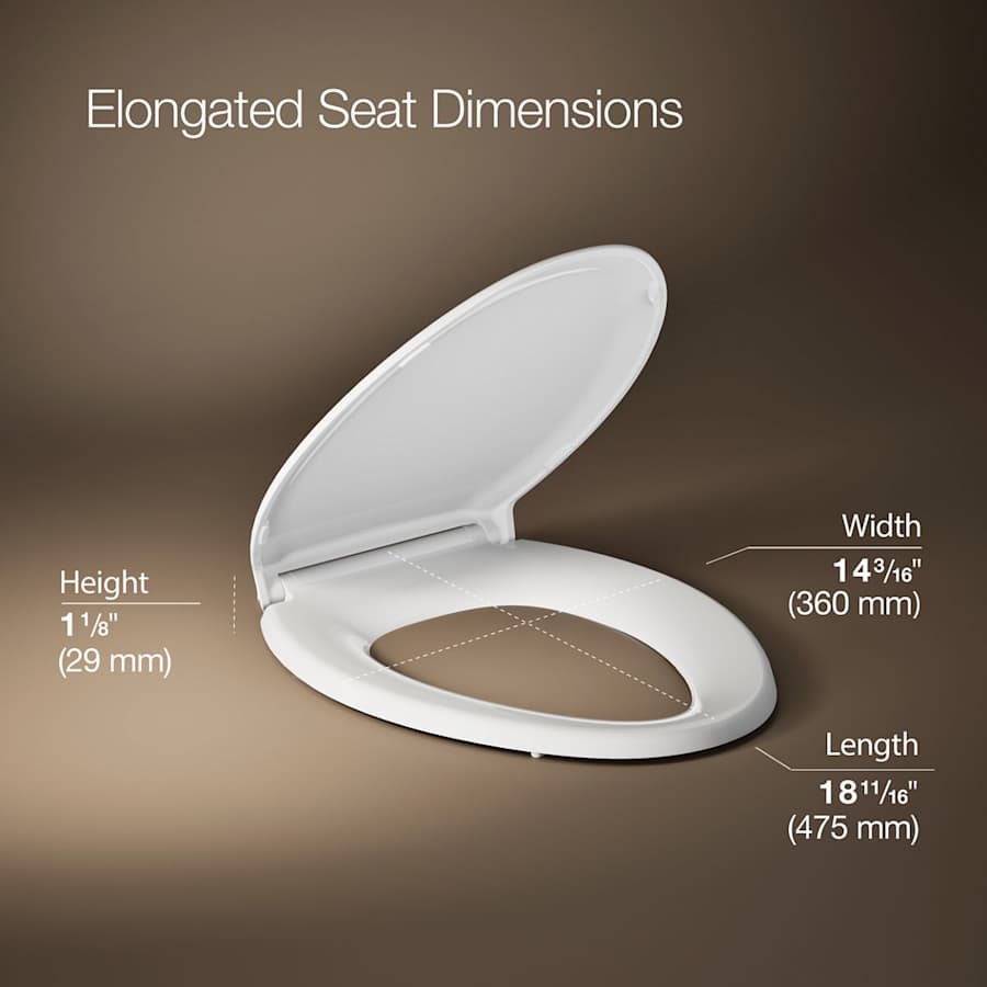 Rutledge Elongated Closed-Front Toilet Seat with Soft Close and Quick Release