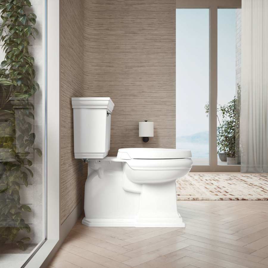 Purefresh Elongated Closed Front Toilet Seat with Purefresh Air Filtering, Night Light, and Quiet-Close Technology