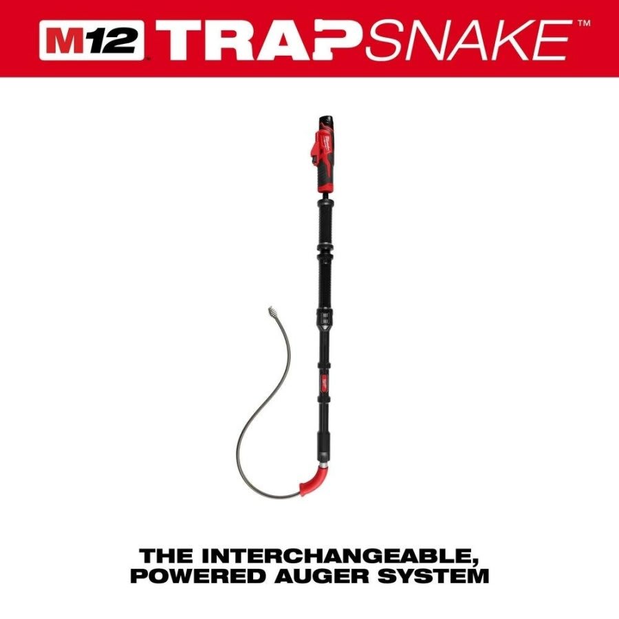 M12™ TRAPSNAKE™ Toilet Auger, Black/Red, 6 ft, Metal