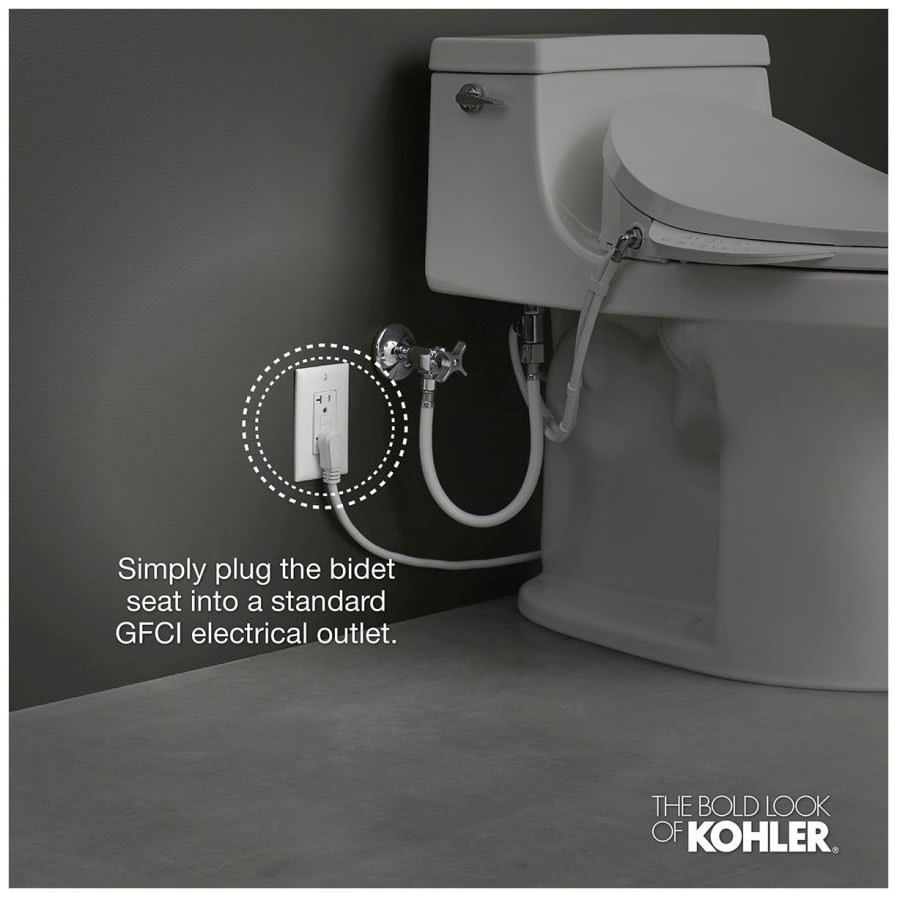 PureWash E545 Elongated Closed-Front Bidet Seat with Heated Seat, Adjustable Water Temperature and Pressure, Front and Rear Wash Modes, Automatically UV Light Self-Cleaning Wand, Quiet-Close, Quick-Release, and LED Night Light Technologies