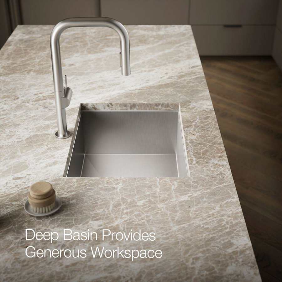 Vault 25" Single Basin Top-Mount/Under-Mount 18-Gauge Stainless Steel Kitchen Sink with SilentShield