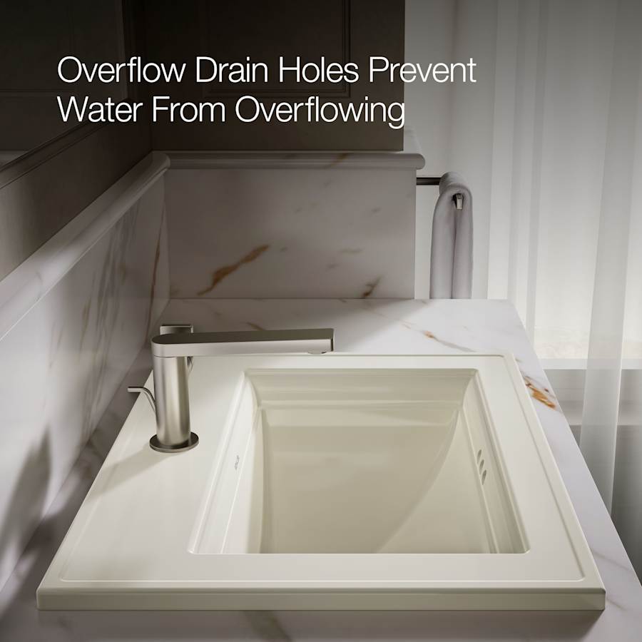 Memoirs Stately 17" Drop In Bathroom Sink with 1 Hole Drilled and Overflow