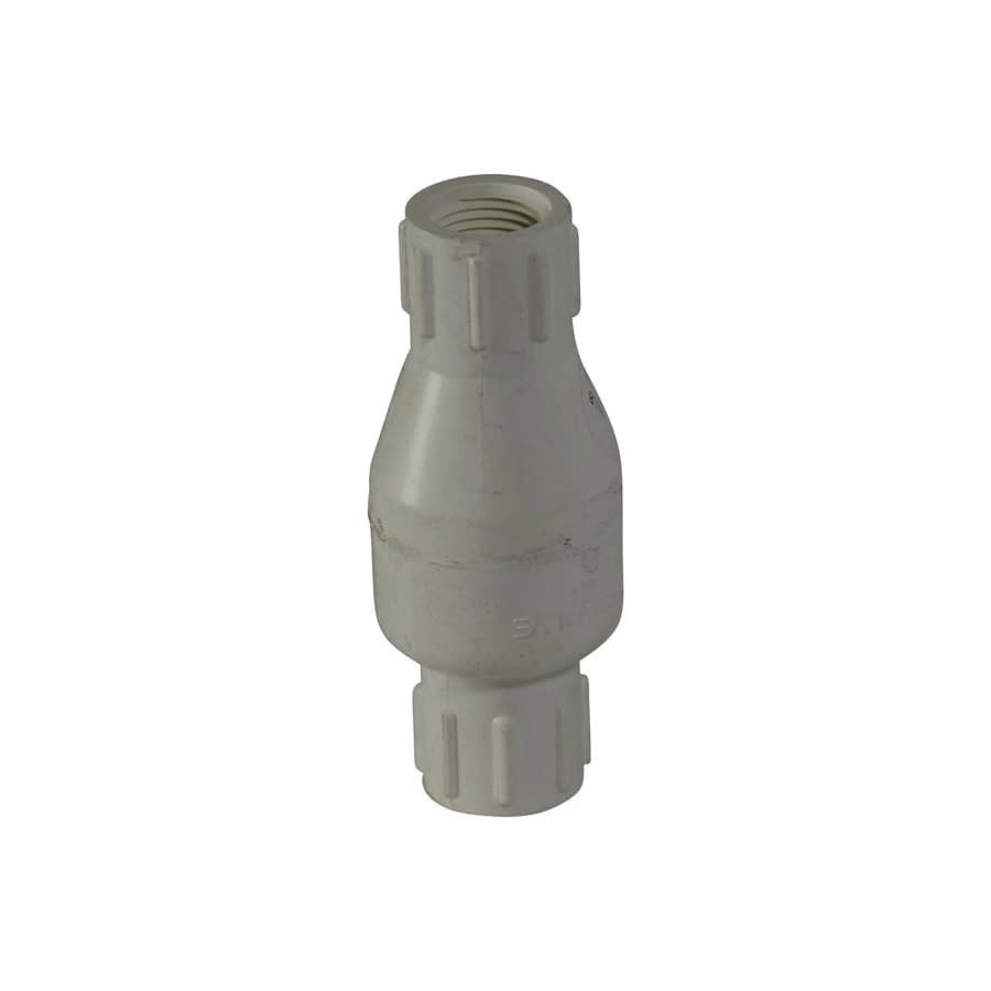 Spring Check Valve, 1/2 in, FNPT, PVC