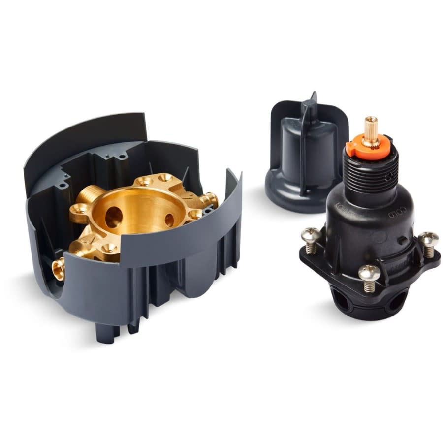 Rite-Temp 1/2 Inch Pressure Balancing Valve and Cartridge Kit with PEX Crimp Connections