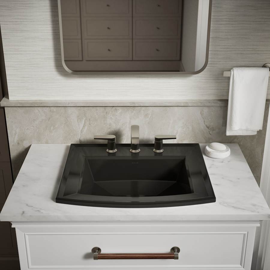 Archer 22-5/8" Drop In Bathroom Sink with 3 Holes Drilled and Overflow
