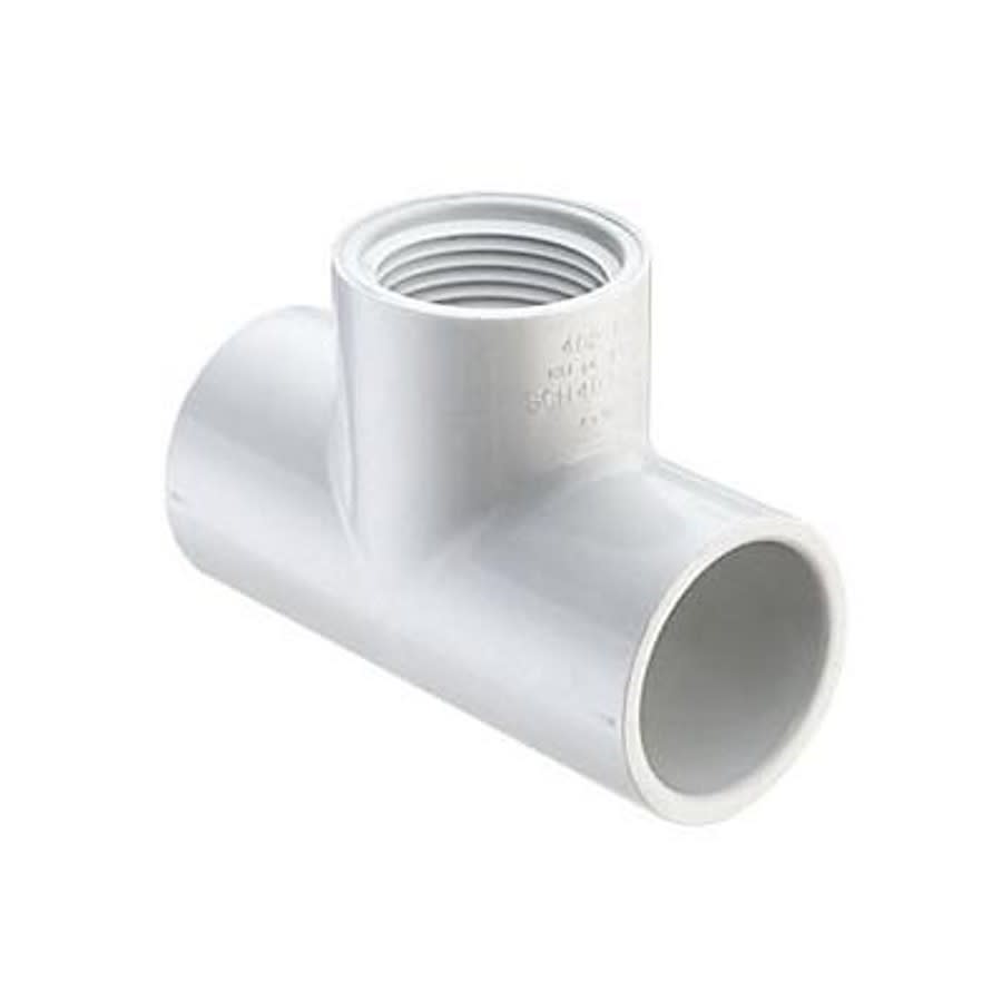 Tee, 4 in, Socket x FNPT, SCH 40/STD, PVC