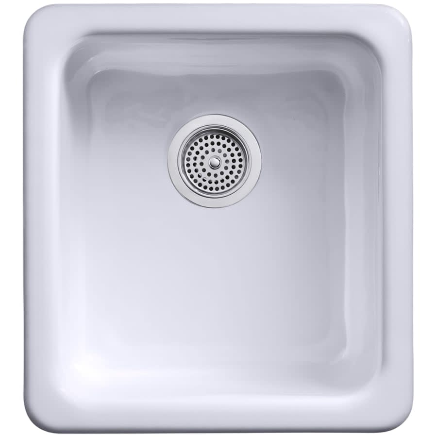 Iron/Tones 17" Undermount Single Basin Enameled Cast Iron Bar Sink