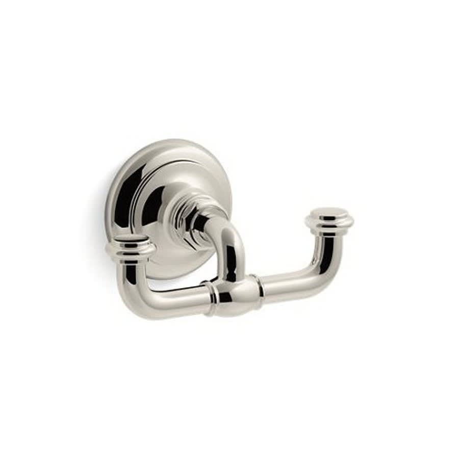 Artifacts® Robe Hook, 2 Hook, Vibrant Polished Nickel