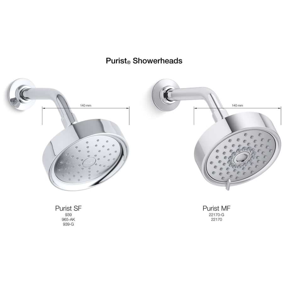 Purist 1.75 GPM Multi Function Shower Head with MasterClean and Katalyst Air-Induction Spray Technology