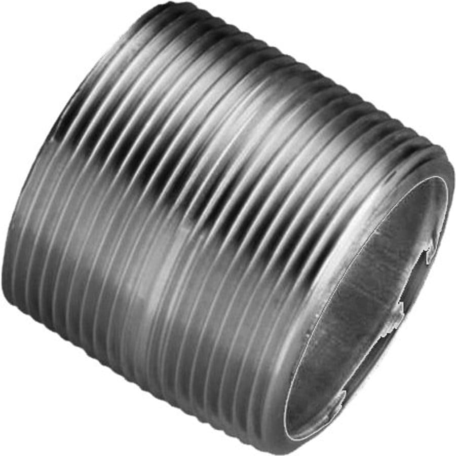 Butt Nipple, 1 in, Butt L, MNPT, Steel, Galvanized, SCH 40/STD