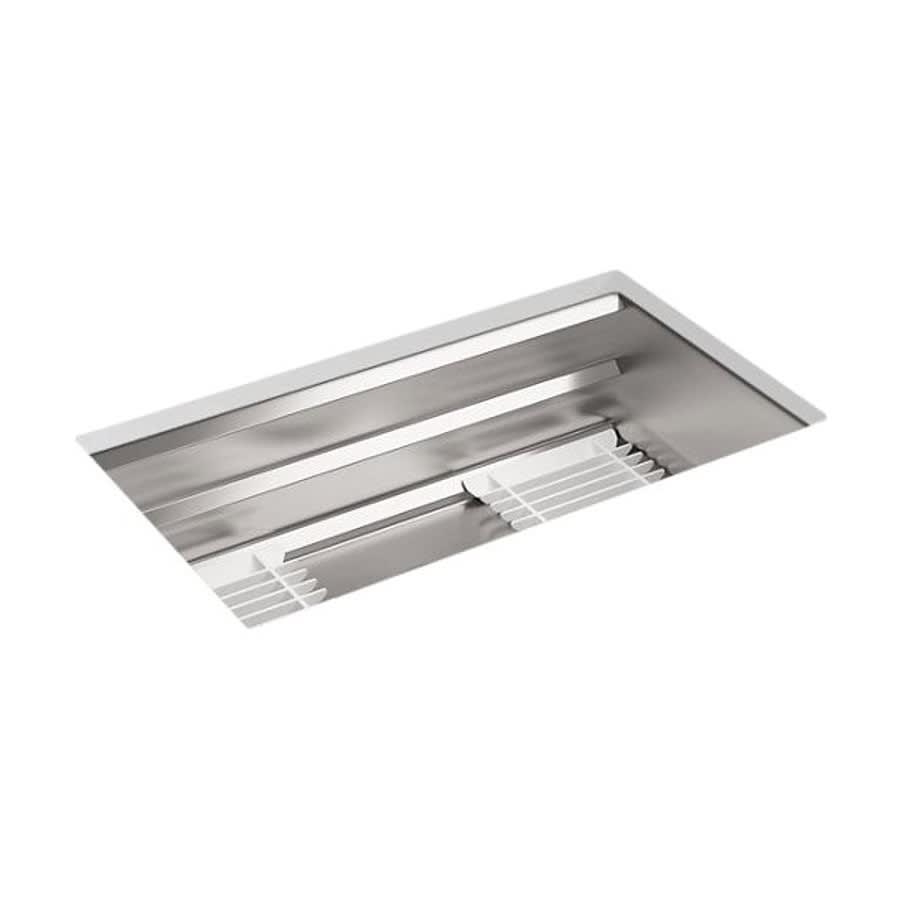 Prolific® Single Bowl Kitchen Sink, Under Mount, 33 x 17-3/4 in, 10 in Bowl Depth, 18 ga Satin Steel, Stainless