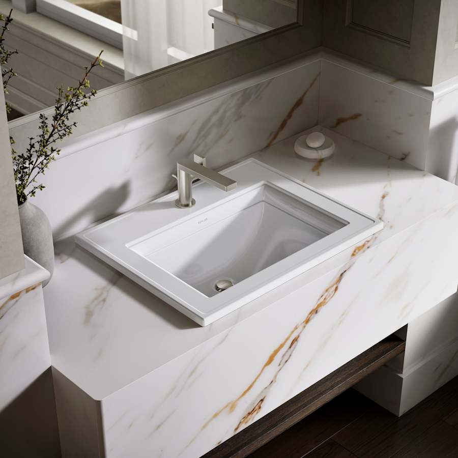 Memoirs Stately 17" Drop In Bathroom Sink with 1 Hole Drilled and Overflow