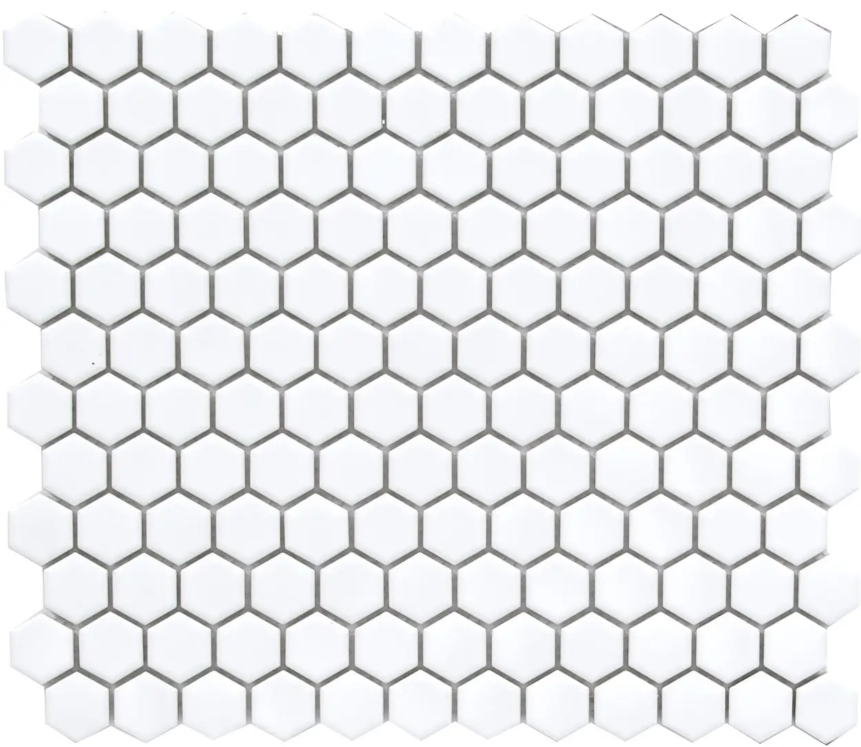 MG WHITE 12X12 MOS. HEXAGON 1X1