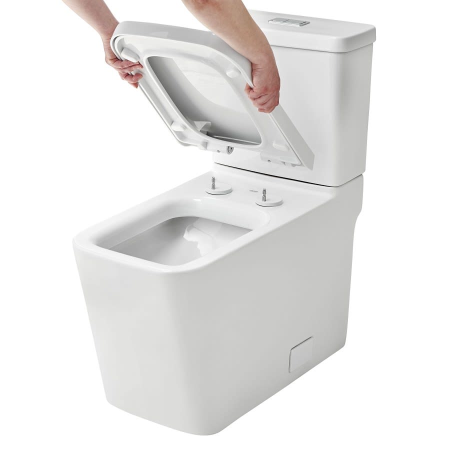Eurocube® Toilet Bowl, Floor Mount, 12 in Rough, ADA, Elongated, Alpine White