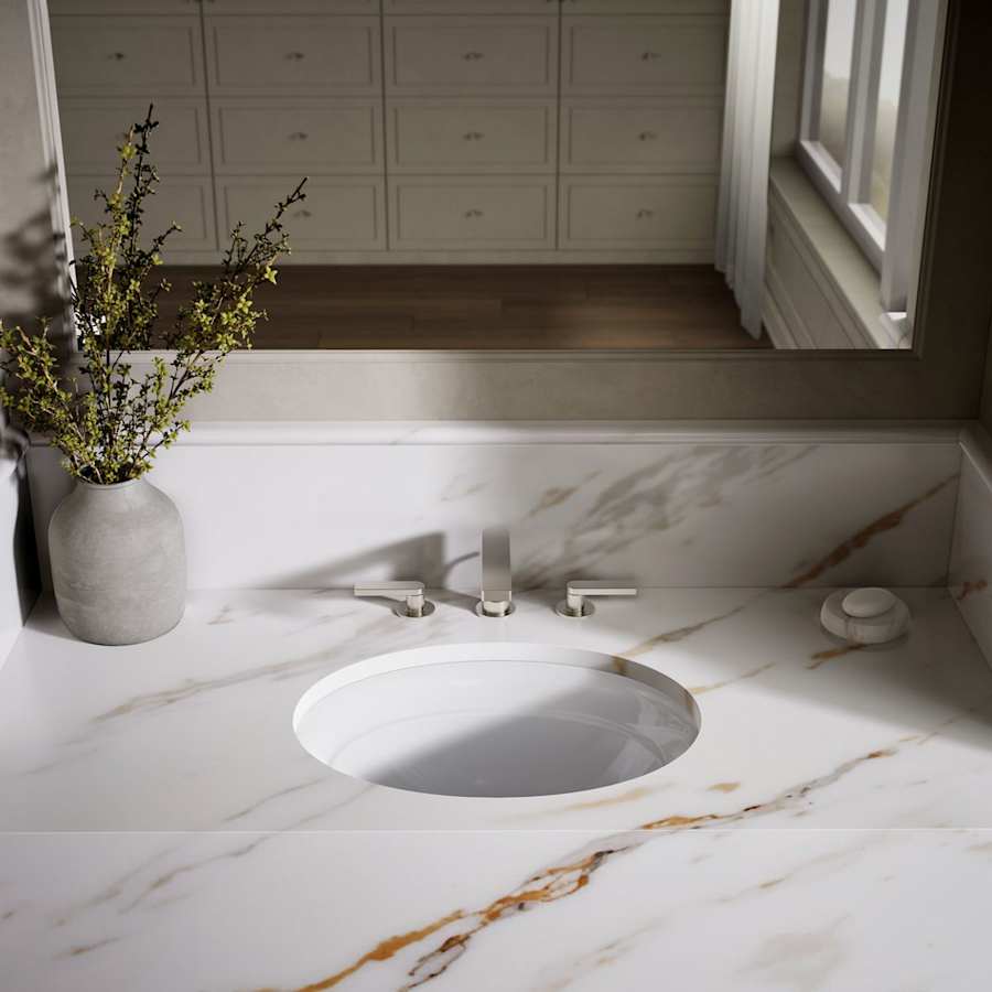 Serif 20-5/8" Undermount Cast Iron Bathroom Sink