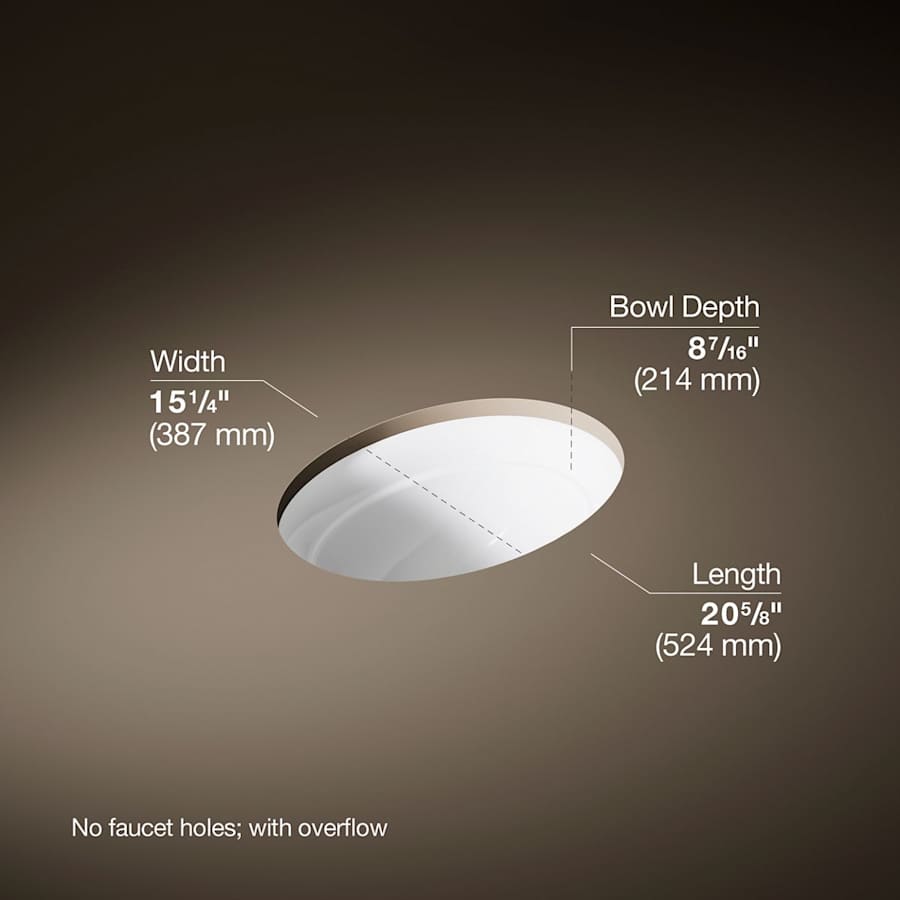 Serif 20-5/8" Undermount Cast Iron Bathroom Sink