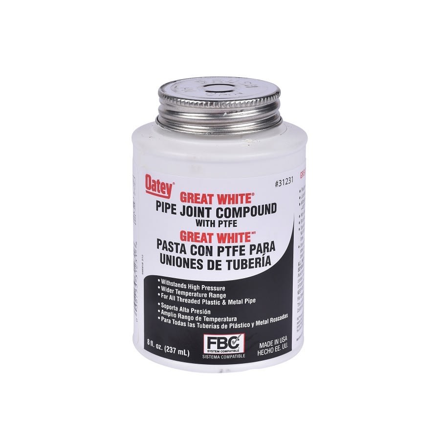 8 oz Great White® Pipe Joint Compound with PTFE