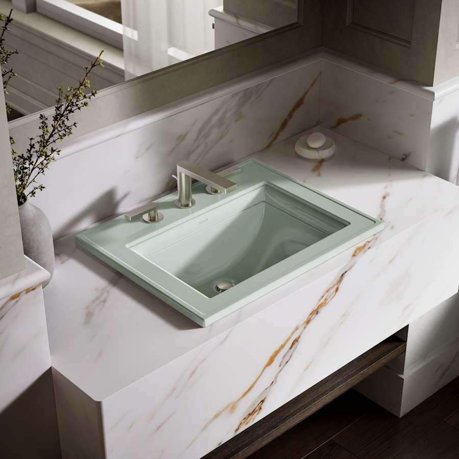 Memoirs Stately 17" Drop In Bathroom Sink with 3 Holes Drilled and Overflow