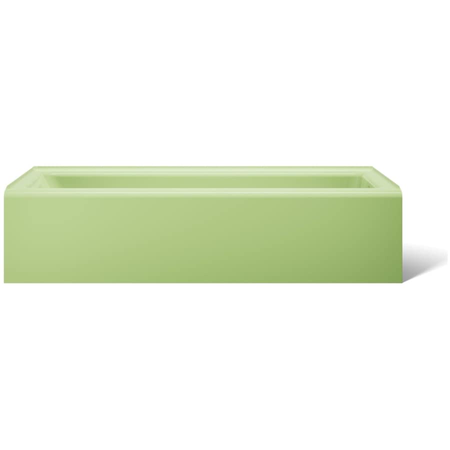 Bellwether Bath Tub 60" L x 30 1/4" W Cast Iron Soaking for Three Wall Alcove Installations with Integral Apron and Right Drain