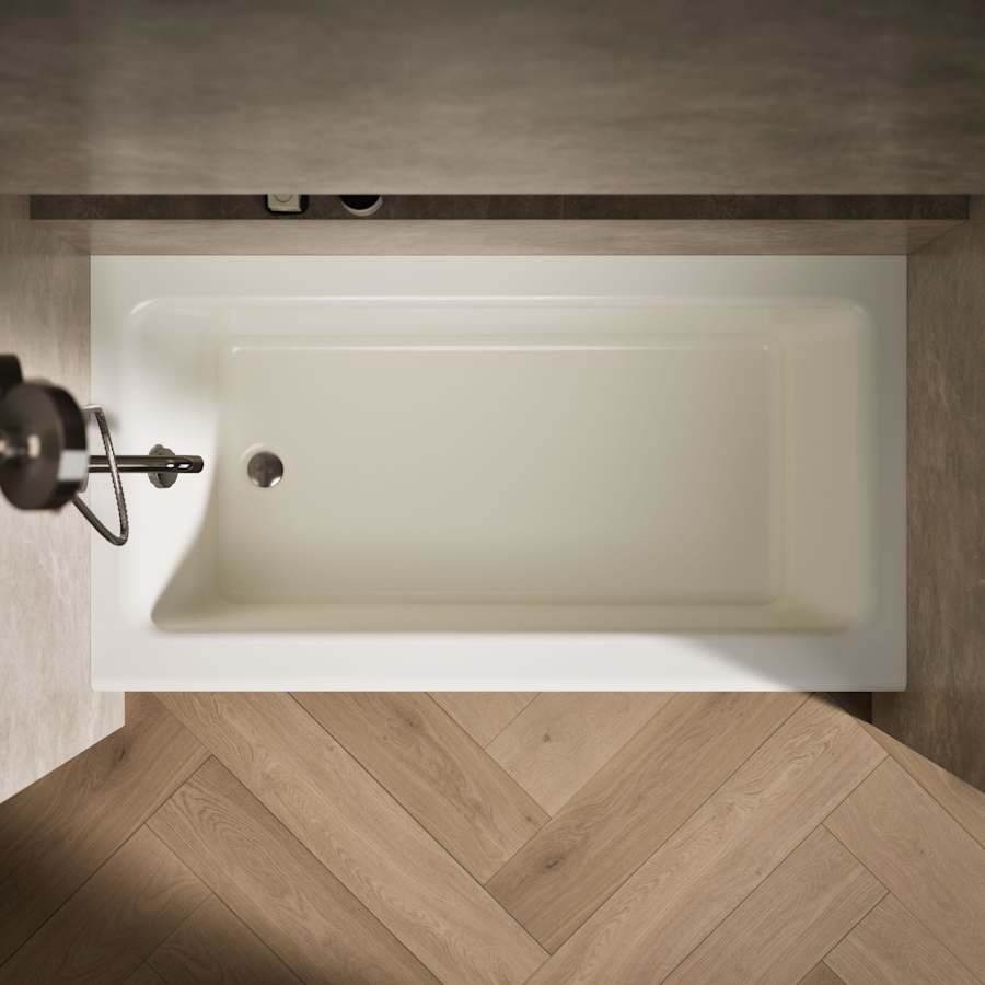 Bellwether Collection 60" Three Wall Alcove Bath Tub with Integral Apron and Left Hand Drain