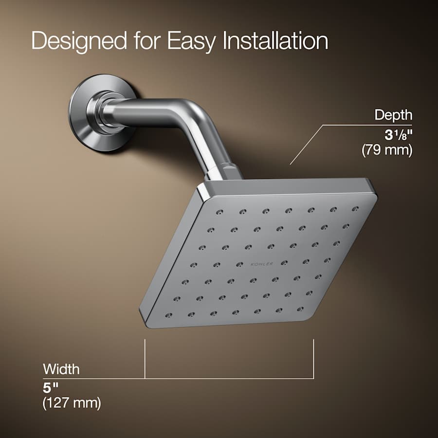 Parallel 2.5 GPM Single Function Shower Head With Katalyst Air-Induction Spray Technology