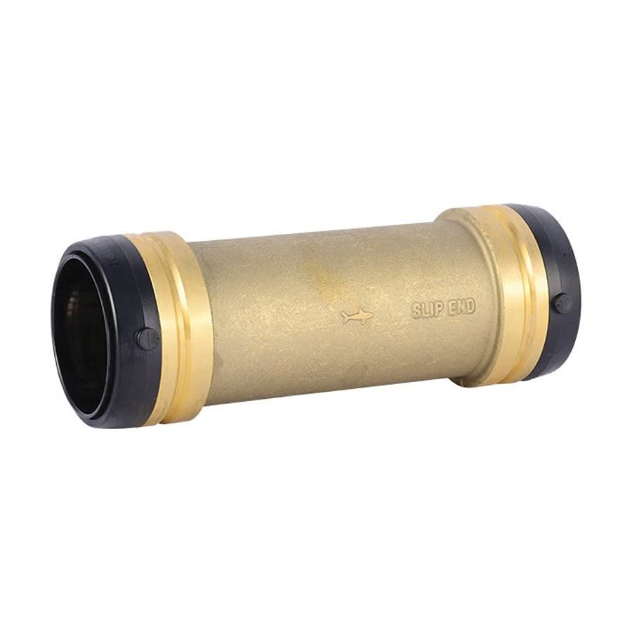 Coupling, 2 in, Push, Brass