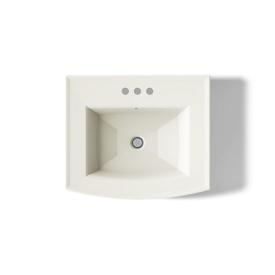 Archer 24" Pedestal Bathroom Sink with 3 Holes Drilled and Overflow