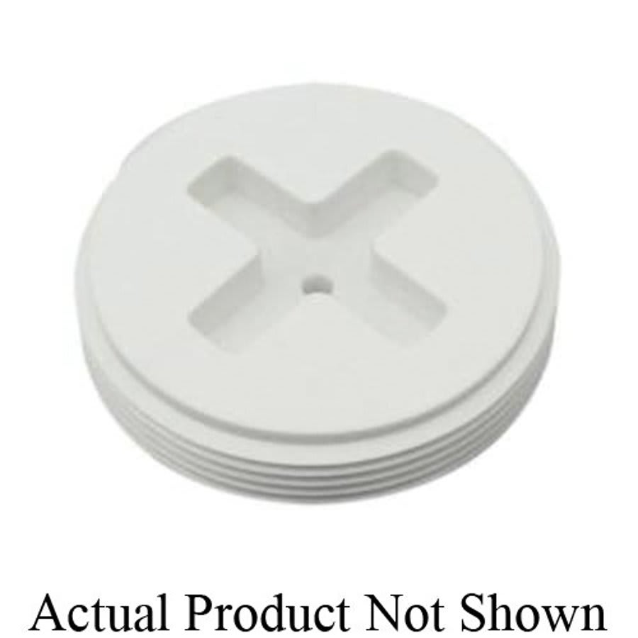 DWV Slotted Countersunk Plug, 1-1/2 in, MNPT, Polypropylene