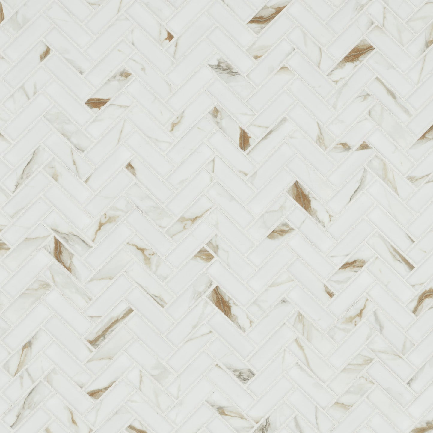 Calacatta Gold Matte Herringbone