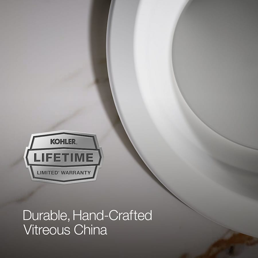 Bryant 18-7/8" Circular Vitreous China Drop In Bathroom Sink with Overflow and Single Faucet Hole