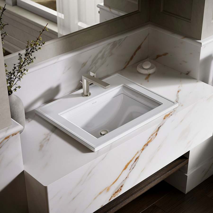Memoirs Stately 17" Drop In Bathroom Sink with 1 Hole Drilled and Overflow