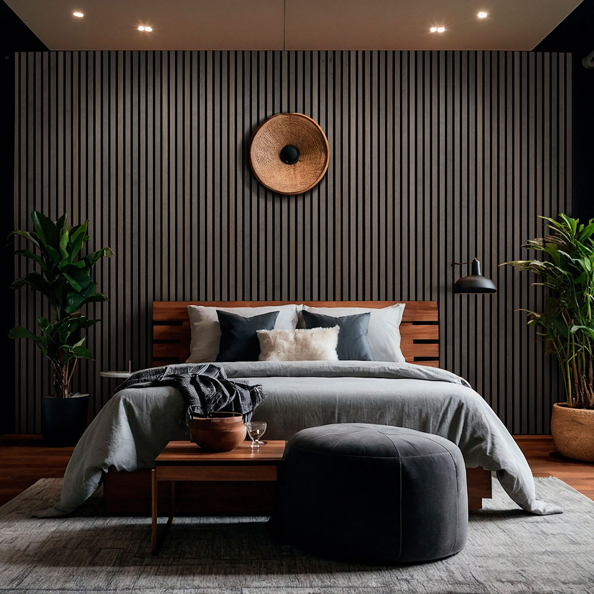 Umber Acoustic Wood Slat Panels