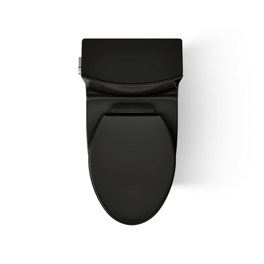 Veil One-piece Elongated Dual-Flush Toilet with Skirted Trapway