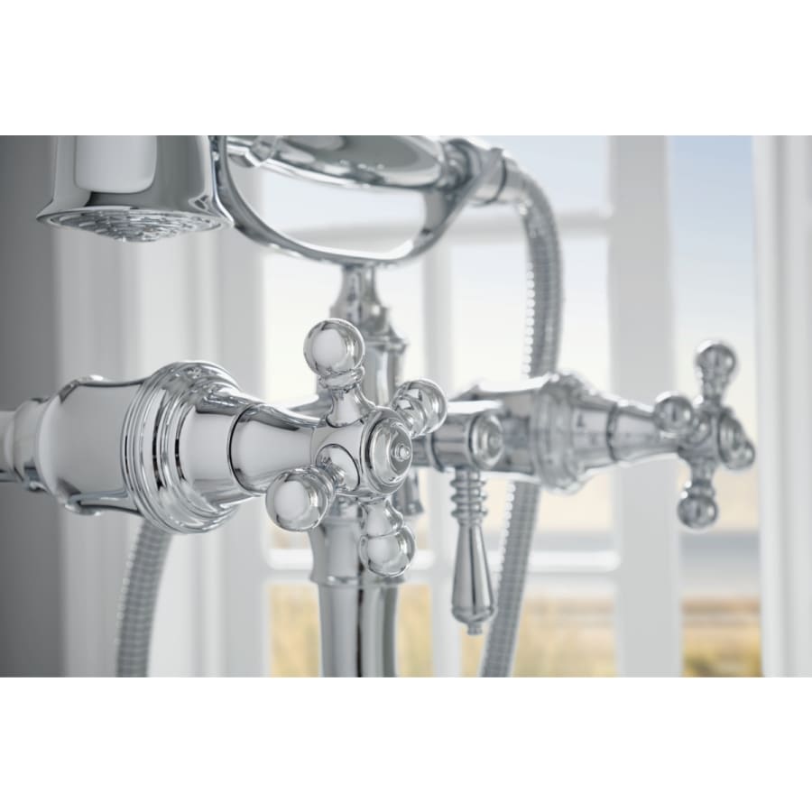 Wall, Deck or Floor Mount Two Handle Tub Filler Body Assembly - Less Riser/Unions, Trim Kit and Handles
